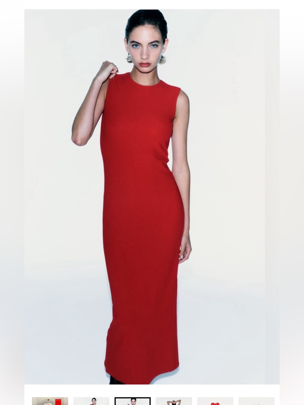 Zara Bnwt Sleeveless Red Sheath Maxi Dress - Elegant Evening Silhouette